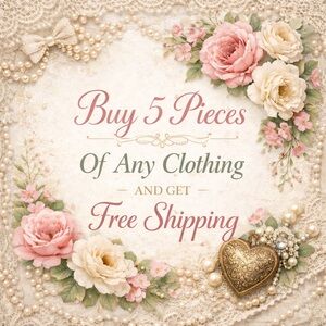 FREE SHIPPING when you bundle 5 pieces of clothing